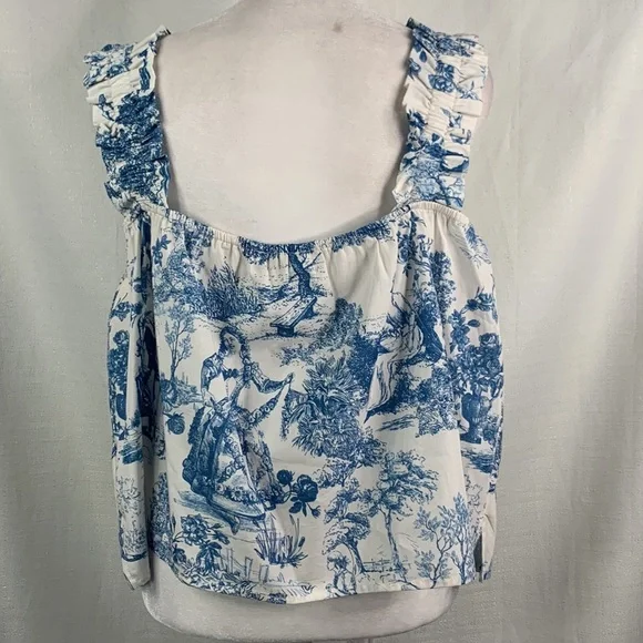 Gianni Bini Woven Sadie Sleeveless Square Neck Blouse- NWT - Picture 8 of 13